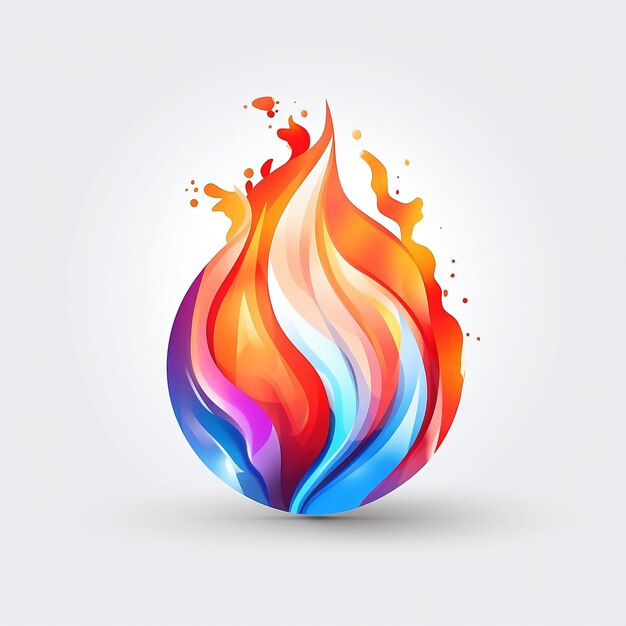 Photo futuriste_cool_icon_design_of_a_flame