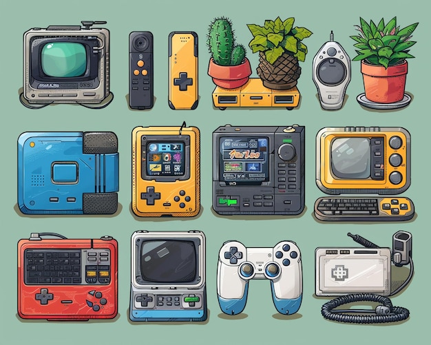 Photo des gadgets et des gadgets de dessins animés