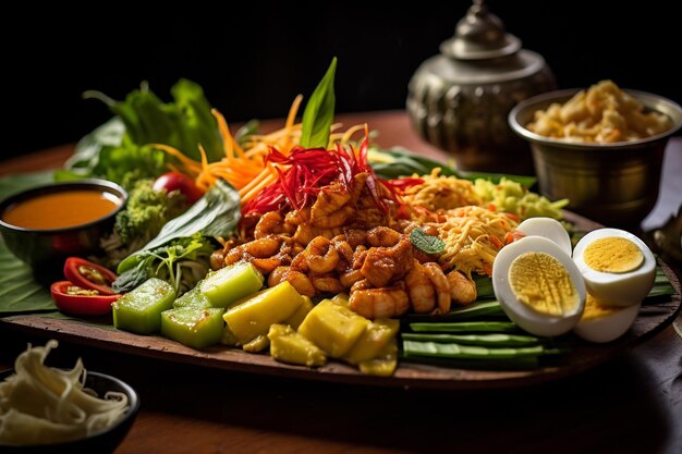 Photo gadogado delight closeup extravagance de saveurs indonésiennes vibrantes