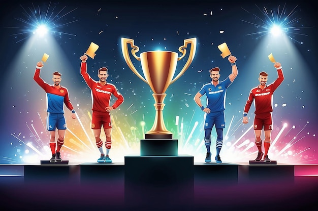 Les gagnants du podium Illustration vectorielle