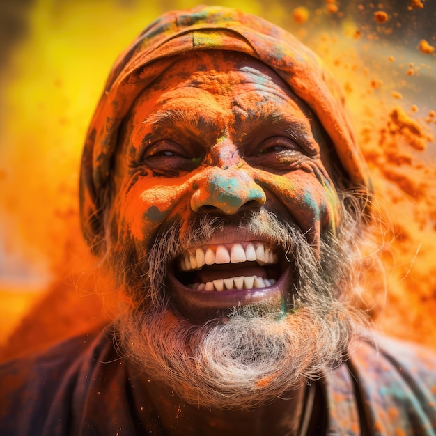 gagnants des prix de la photographie réalistes de Happy holi sur les gens de la rue coloré ai généré