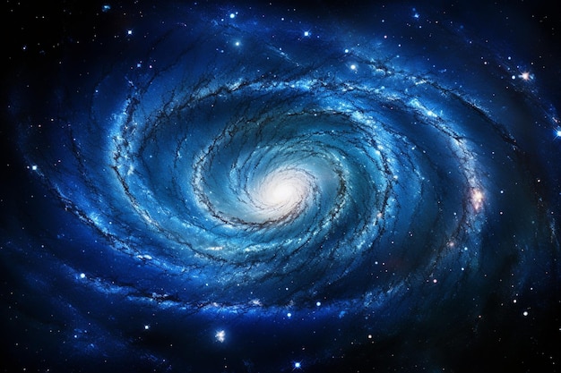 Photo la galaxie d'andromède est une galaxie spirale barré.