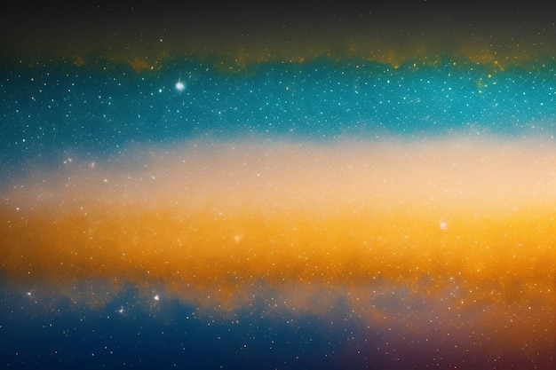 Une galaxie bleue et orange avec un fond de galaxie bleu et orange.