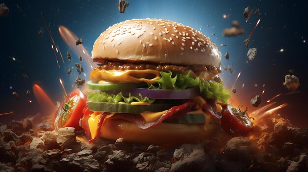 galaxie de burger spatial