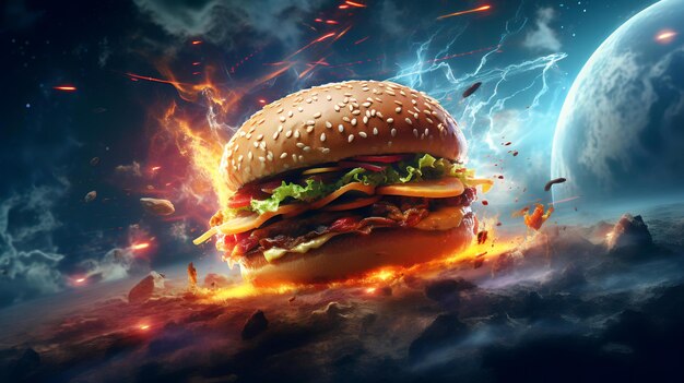 galaxie de burger spatial