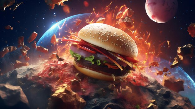 galaxie de burger spatial