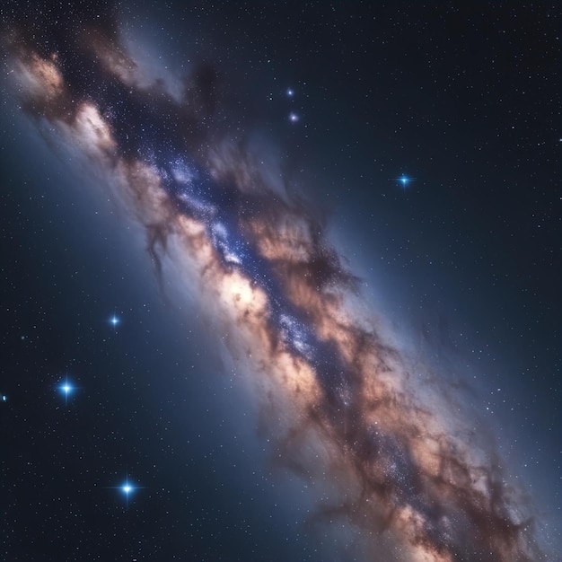 galaxie avec une étoile de nombreuses étoiles très loin dans l'espace photogalaxie de haute qualité avec une étoile de nombreuses s