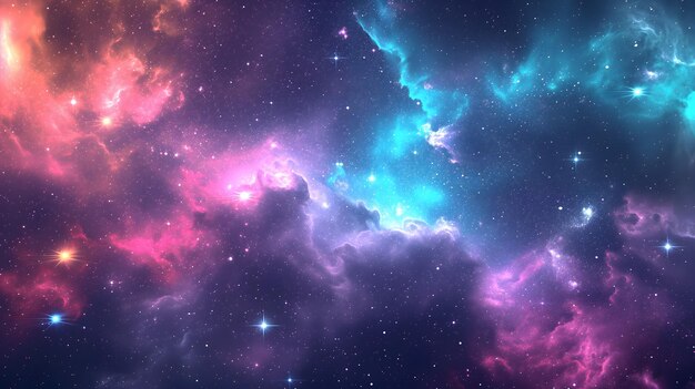 Une galaxie fantastique colorée