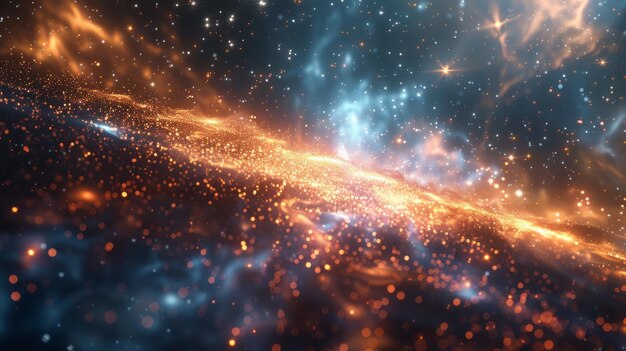 Une galaxie spatiale époustouflante avec des étoiles et des nébuleuses