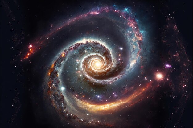 galaxie spirale dans l'espace