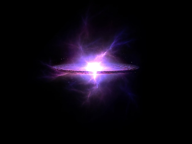 Photo une galaxie avec un trou au centre