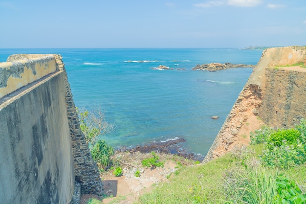 Gale, Sri Lanka. Vue sur la mer depuis la forteresse.