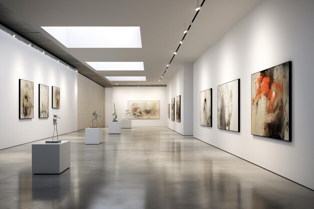 Galerie d'art contemporain intérieur