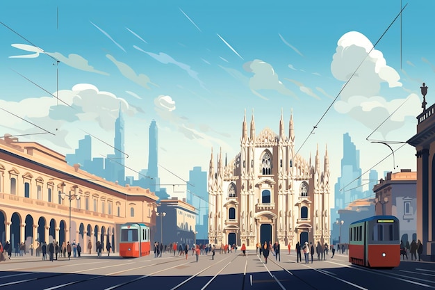 La galerie du Duomo et l'horizon de Milan, une rencontre moderne avec le classique