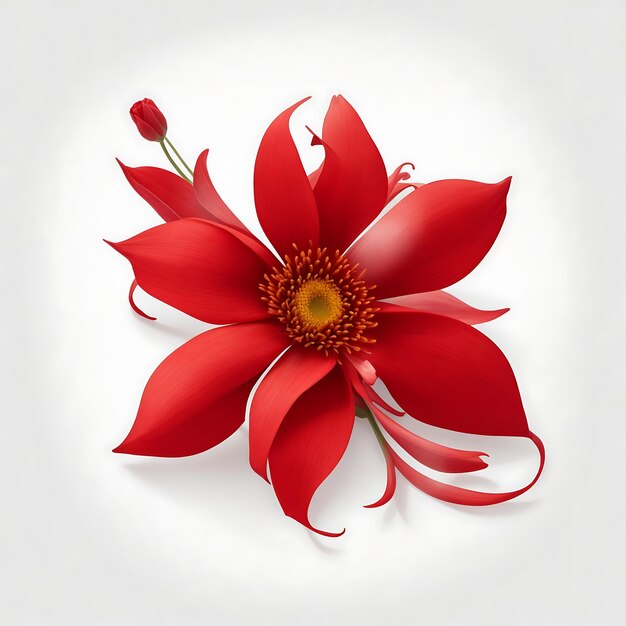 Galerie de logos de fleurs vectorielles dynamiques à fleurs cramoisies