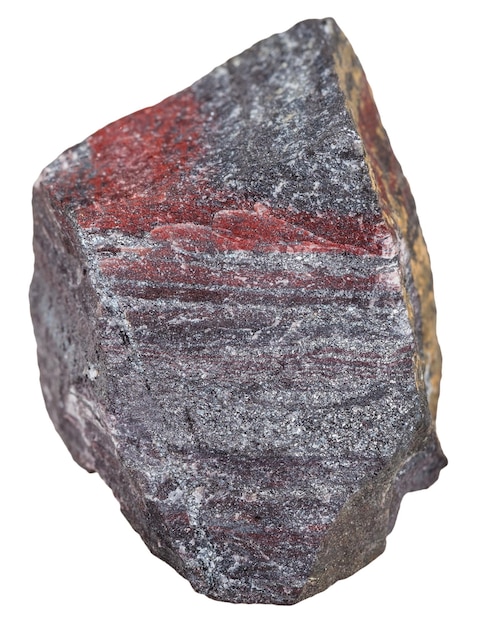 Galet de quartzite ferrugineux jaspillite