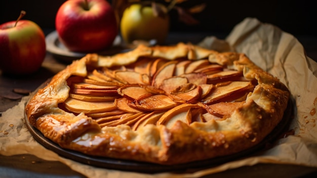 Galette aux pommes d'automne bio maison