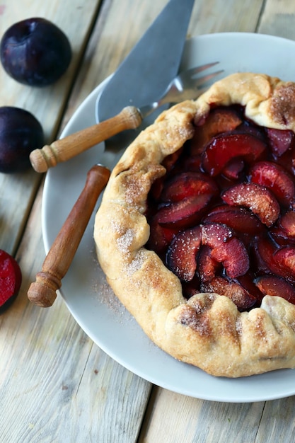 Galette aux prunes Dessert d'automne aux prunes