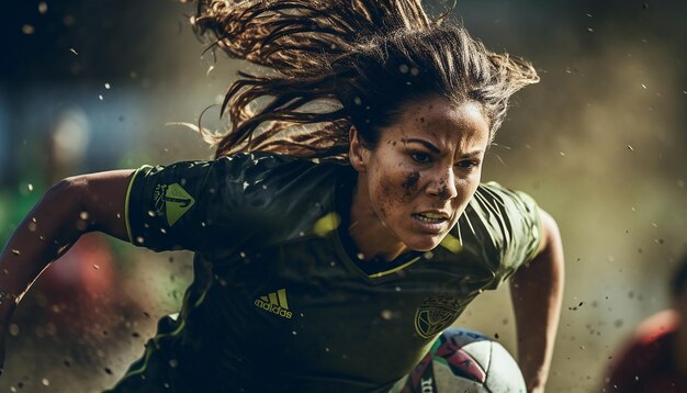 Gameplay de football féminin sur le terrain de football Photographie éditoriale Jeu de match de football