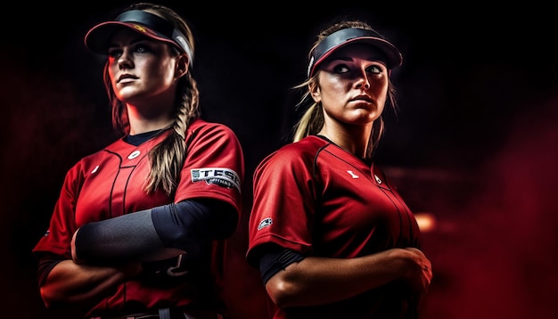 Gameplay de softball sur le terrain Photoshot Concept de softball