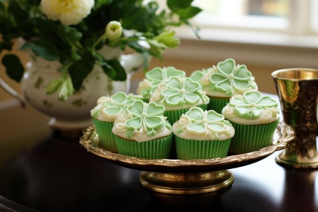 Photo une gamme de bonbons dédiés à la fête de saint patrick