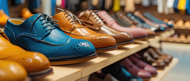 Une gamme variée de chaussures élégantes exposées dans un magasin