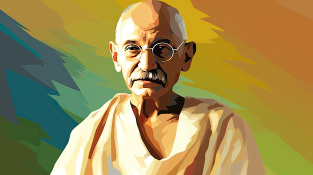 Photo gandhi jayanti est un événement célébré en inde pour marquer l'anniversaire du mahatma gandhi.