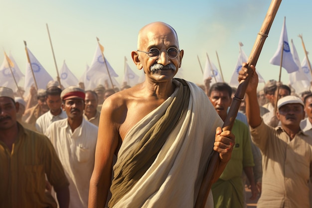 Gandhi ji, combattant indien de la liberté