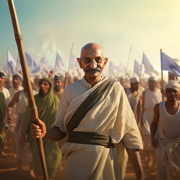 Gandhi ji, combattant indien de la liberté