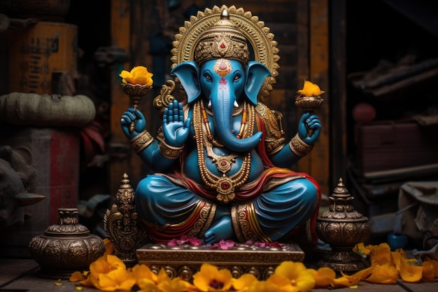 Ganesh une image importante pendant Diwali Generative AI