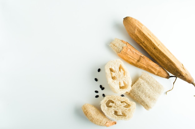 gant de toilette à partir de plantes de luffa