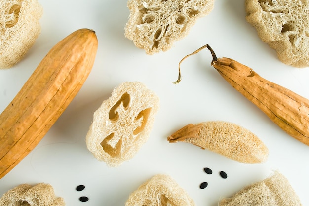 gant de toilette à partir de plantes de luffa