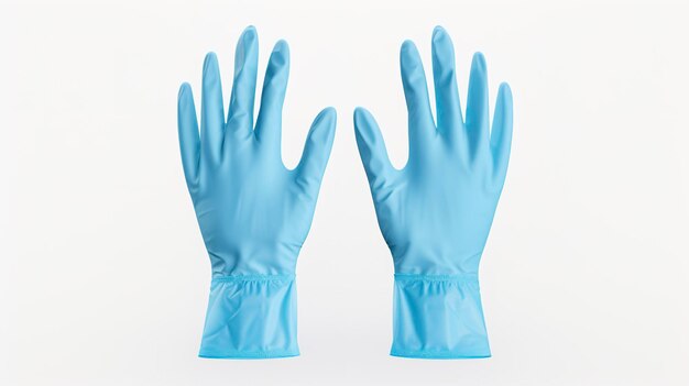 Photo des gants bleus avec le numéro 21 dessus.