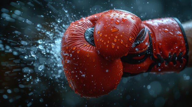 Des gants de boxe rouges dans Dynamic Splash