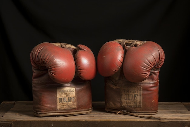 Photo gants de boxe vintage