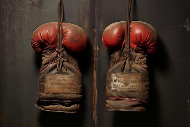 Photo gants de boxe vintage