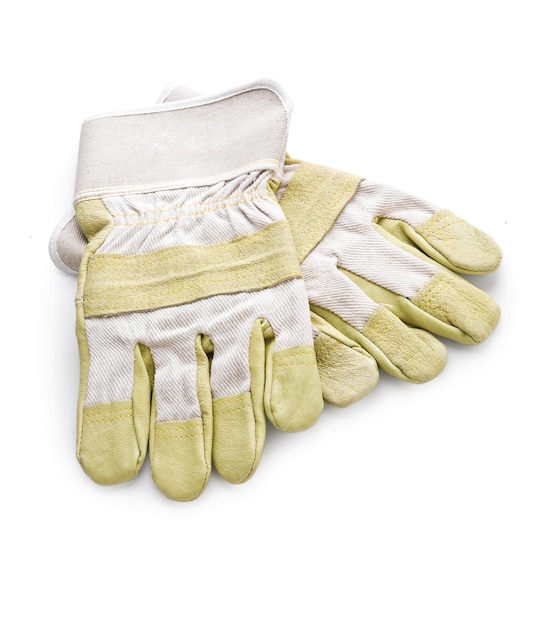 Gants isolés sur fond blanc