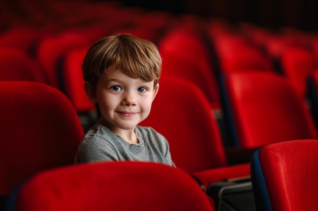 Un garçon acteur imaginatif dans un petit théâtre génère Ai