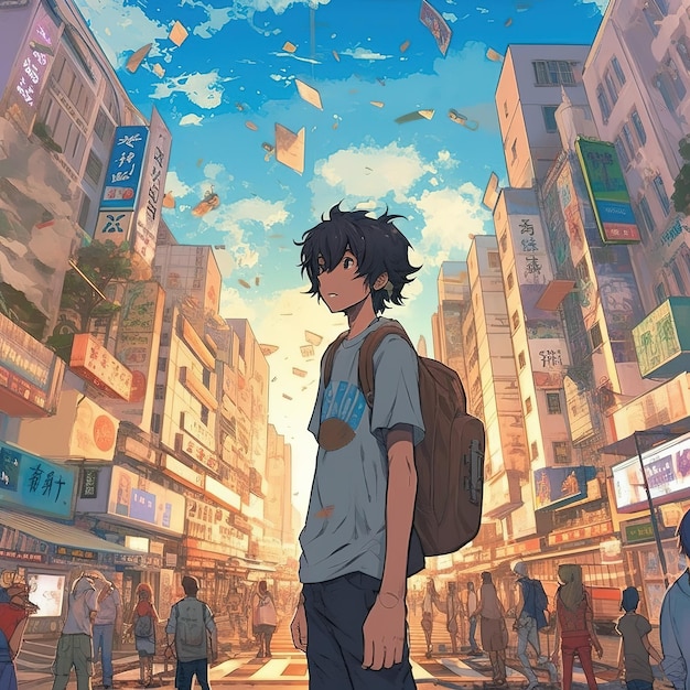 Le garçon de l'anime Lofi