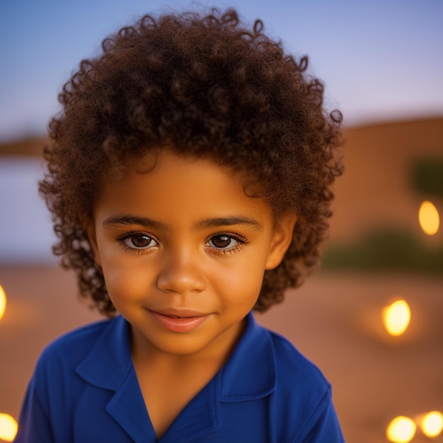 Un garçon aux cheveux bruns et une chemise bleue qui dit "je t'aime"