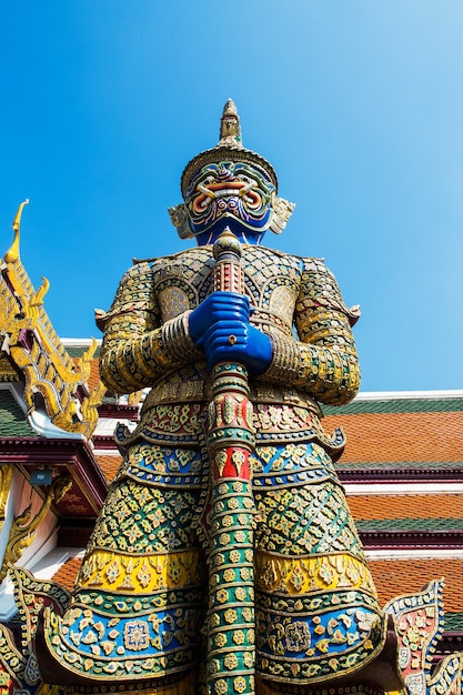 Gardien des démons Wat Phra Kaew Grand Palais Bangkok