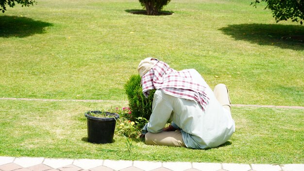 Gardner image pauvre homme travaillant