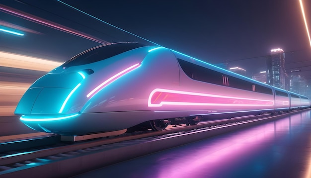 la gare urbaine 2 du train rapide de transport futuriste