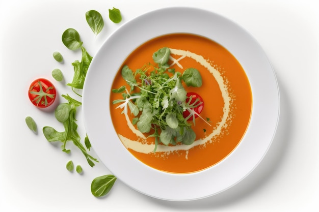 Gaspacho de soupe espagnole d'été Illustration AI Générative