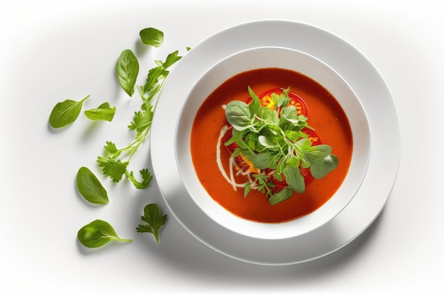 Gaspacho de soupe espagnole d'été Illustration AI Générative