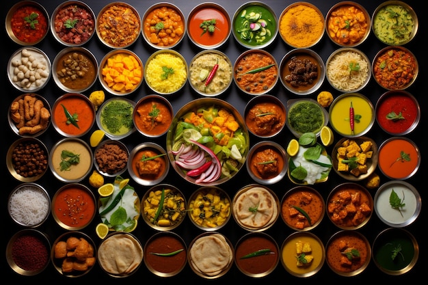 Photo gastronomie indienne en abondance