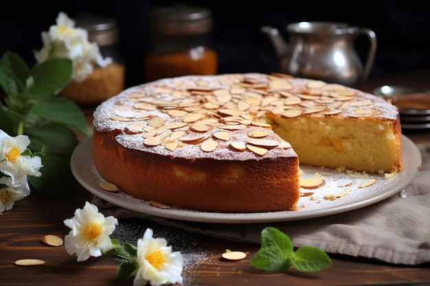 Gâteau à l'amande ricotta dessert italien