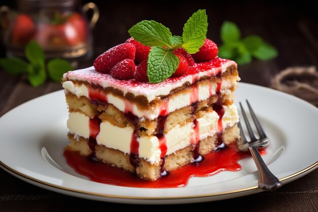 Le gâteau d'amour italien, le dessert italien.