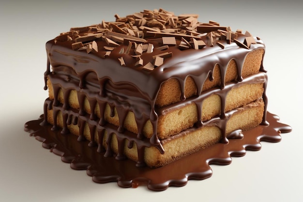 Un gâteau d'anniversaire au chocolat en arrière-plan 554jpg