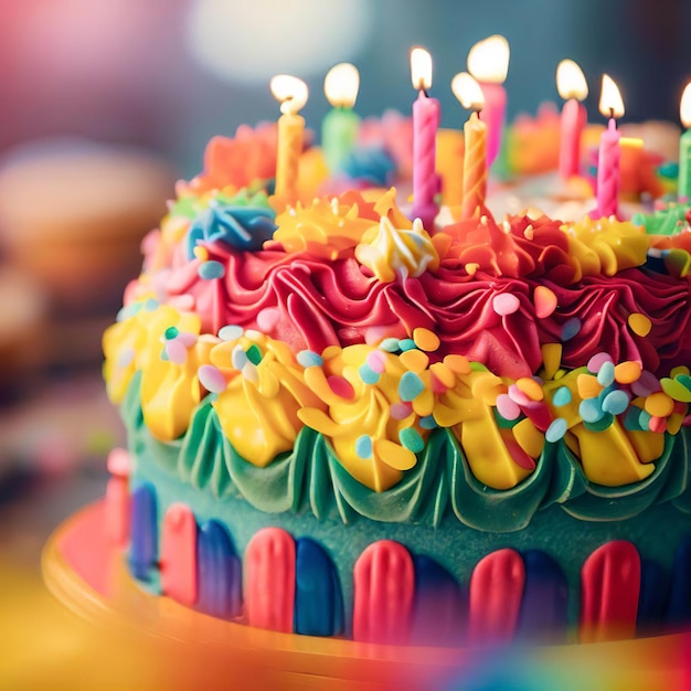 Gâteau d&#39;anniversaire avec bougie